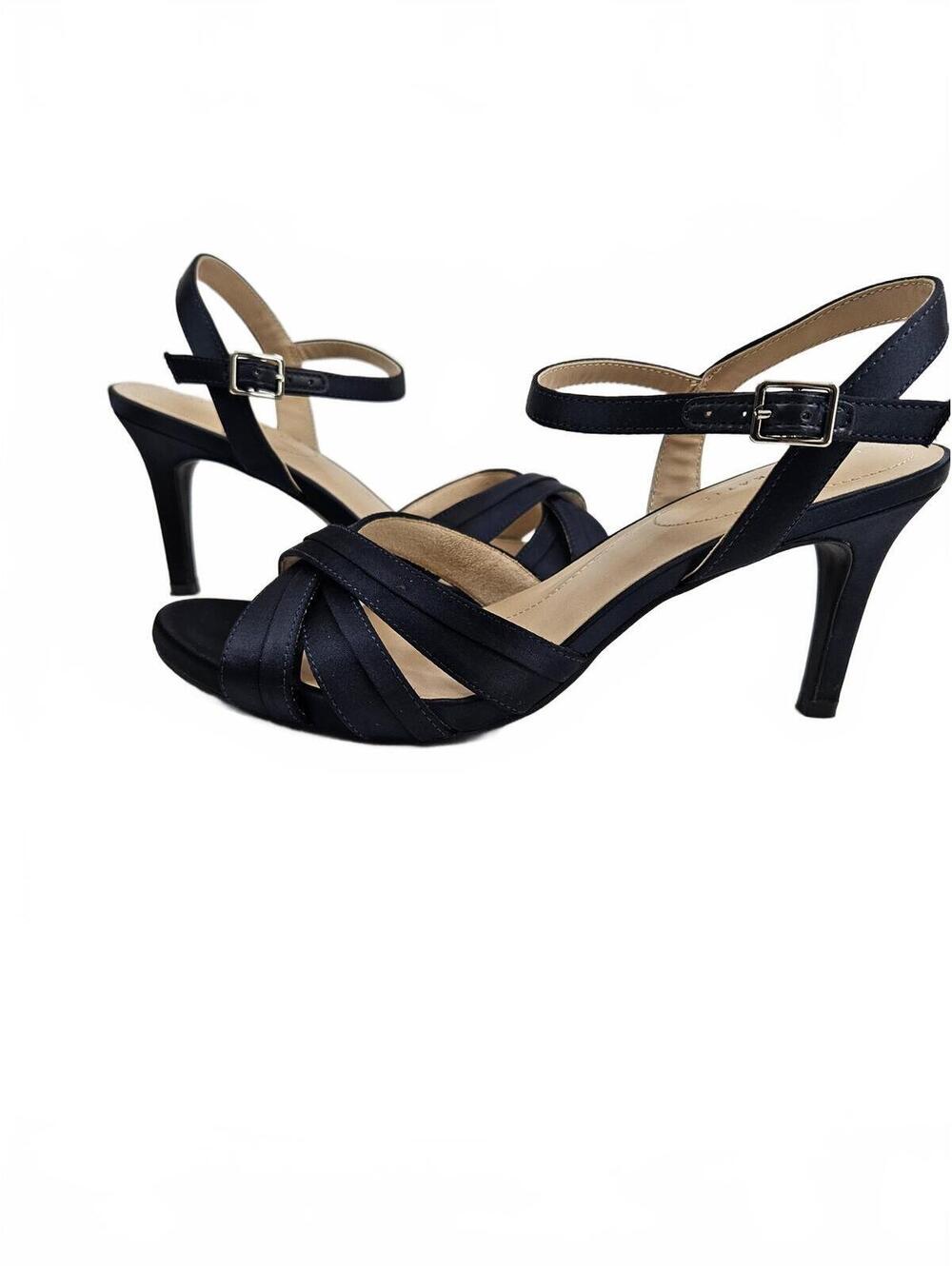Kelly & Katie Simina Navy Blue Strappy Heeled Sandals Size 8.5M
